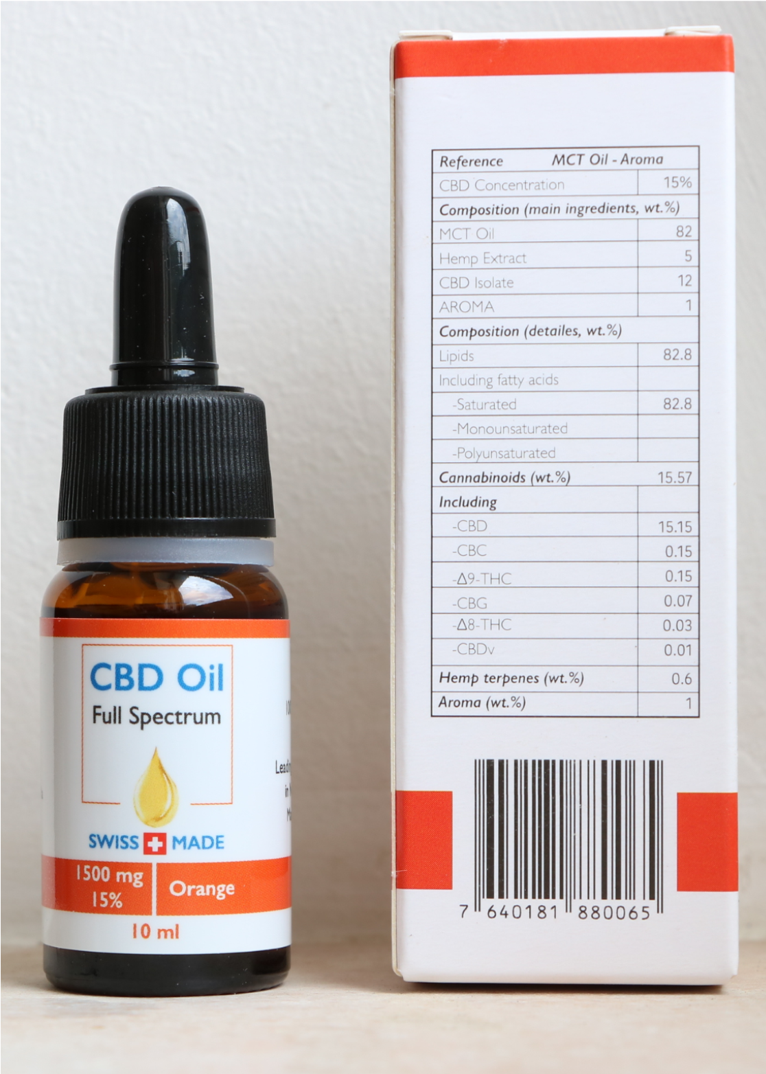 Huile CBD 15% Orange