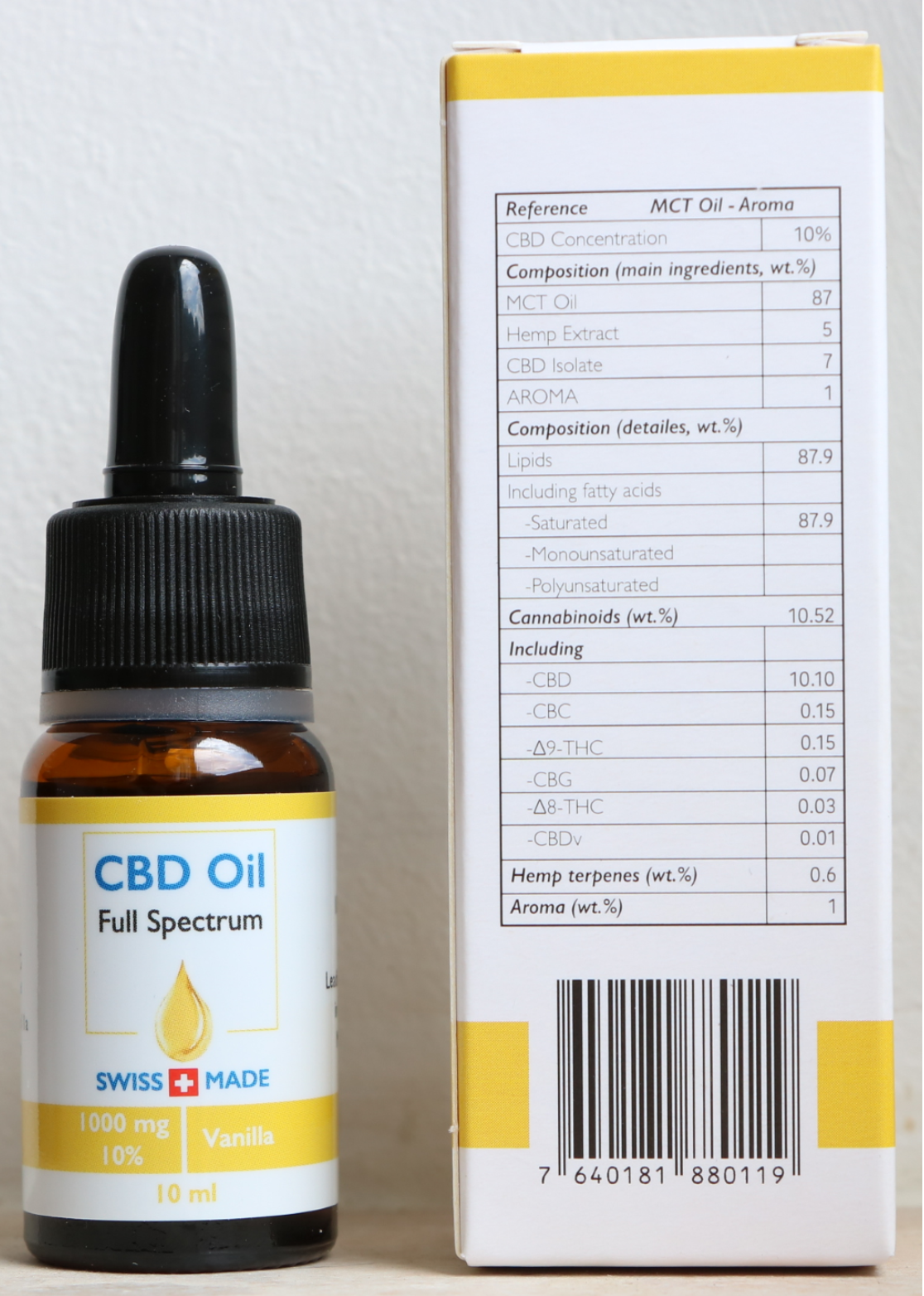 Huile CBD 10% Vanille